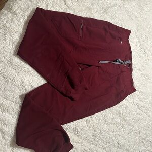 Figs Maroon Technical Joggers TALL